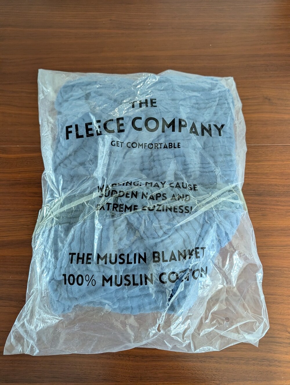 The Fleece Company Muslin Cotton Blanket Blue 130x150 cm